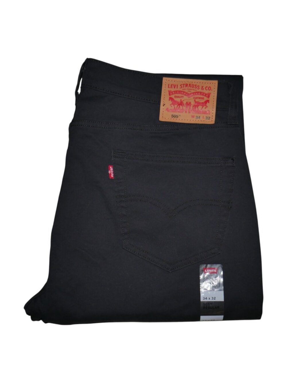 Levi's 505 Men's Twill Jean Pants Size 34x32 Charcoal Gray Lightweight NWT